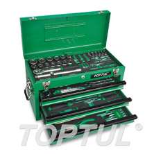 114PCS -W/3 Drawer Tool Chest -Professional Mechanical Tool