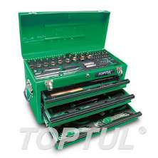 99PCS -W/3 Drawer Tool Chest -Professional Mechanical Tool Set