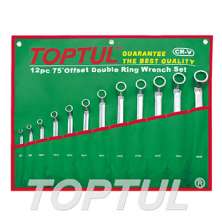 SIZE(mm) 12PCS. -POUCH BAG(GREEN) -75 ํ Offset Double Ring Wrench Set 0