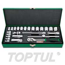 SIZE(mm) 25PCS -3/8" DR. 6PT&12PT Socket Set