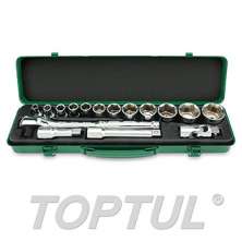 SIZE(mm) 16 PCS -1/2" DR. 6PT Flank Socket Set