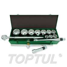 SIZE(mm) 14PCS -Professional Grade 1" DR. 6PT Flank Socket Set (METRIC)