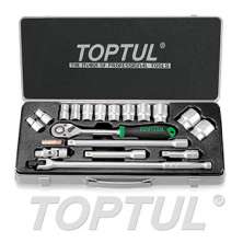 SIZE(mm) 18PCS -1/2" DR. 6PT Socket Set (METRIC)