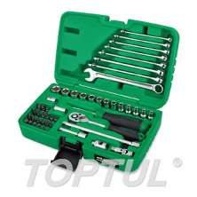 SIZE(mm) 49PCS -Professional Grade 1/4" DR. 6PT&12PT Flank Socket Wrench Set