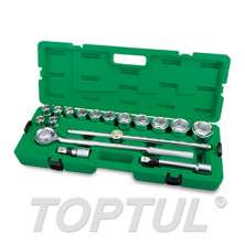 SIZE(mm) 17PCS -Professional Grade 3/4" DR. 6PT&12PT Flank Socket Set