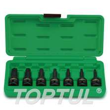 SIZE(T) 7PCS -1/2" DR. Star Bit Impact Socket Set 0