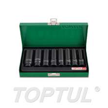 SIZE(mm) 8PCS -3/8" DR. 6PT Flank Deep Impact Socket Set