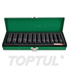 SIZE(mm) 12PCS -3/8" DR. 6PT Flank Deep Impact Socket Set