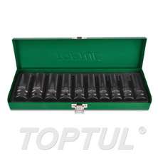 SIZE(mm) 10PCS -1/2" DR. 6PT Flank Deep Impact Socket Set (METRIC) 0