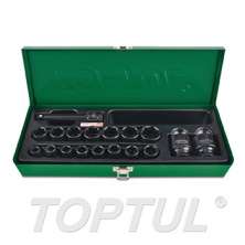 SIZE(mm) 18PCS -1/2" DR. 6PT Flank Impact Socket Set