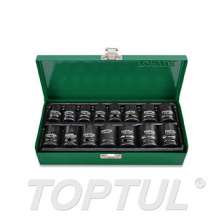 SIZE(mm) 15PCS -1/2" DR. 6PT Flank Impact Socket Set 0