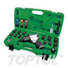 (Twin Hammer) 27PCS 1/2" DR. Standard Anvil Air Impact Wrench Set