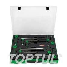 SIZE(T) 9PCS -L-Type Two Way Star & Tamperproof Key Wrench Set