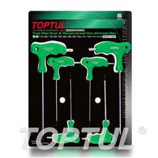 SIZE(T) 6PCS -Two Way Star & Tamperproof Key Wrench Set