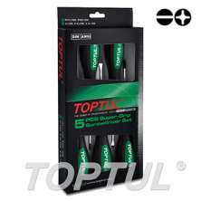 5PCS Slotted & Phillips Super-Grip Screwdriver Set