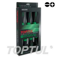 6PCS Slotted & Phillips Super-Grip Screwdriver Set