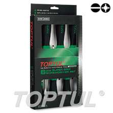 6PCS Slotted & Pozidriv Super-Grip Screwdriver Set 0