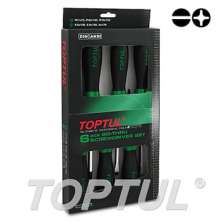 6PCS Go-Thru Slotted & Phillips Screwdriver Set (Hexagon Steel & Hexagon Driver)