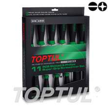 11PCS Slotted & Phillips Super-Grip Screwdriver Set