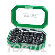 8 SETS 1/4" Hex Drive Mini Ratchet Bit Set W/Display Box 0