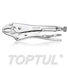 Curved Jaw Locking Pliers with Wire Cutters 10"